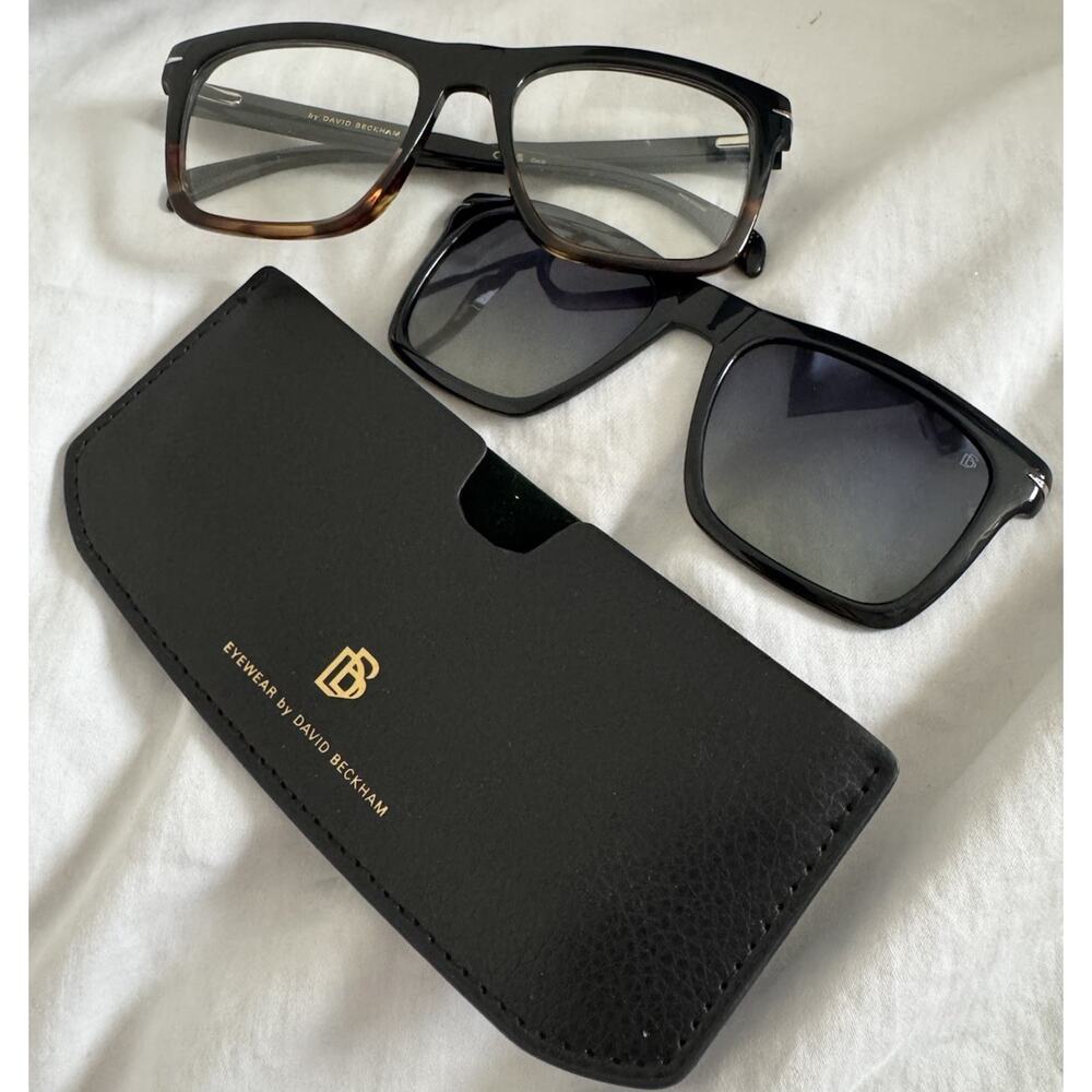 David Beckham DB7000/CS Clip On Eyeglasses Sunglasses 53-19-145 New
